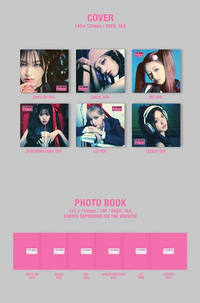 IVE I’VE MINE デジパック アルバム 全メンバー セット 新品未開封 1st EP: I'VE MINE (DIGIPACK ver.)(ランダムカバー・バージョン